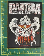 Image of Pantera Kills Cowboys From Hell Woven Sew On Patch Officially Licensed