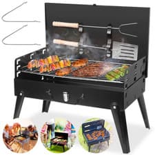 Image of Portable Folding Charcoal BBQ Barbecue Camping Grill Travel Picnic Outdoor