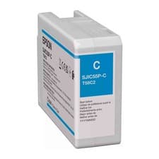 Image of Original Epson SJIC55(C) Cyan Ink Cartridge (C13T58C240)