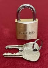 Image of Abus 30mm Brass Padlock with Hardened steel shackle - Keyed Alike 302