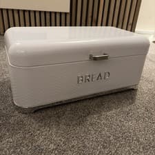 Image of Kitchen Craft Lovello Textured Bread Bin Ice White (10)
