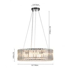 Image of Modern Luxury Crystal Chandelier 8-Light Pendant Light Hanging Light Fixtures