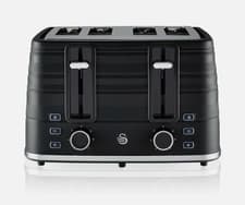 Image of Swan Symphony Black 1600W 4 Slice Toaster ST31054BN