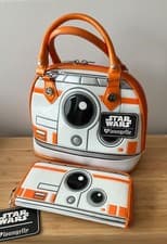 Image of LoungeFly Star Wars BB-8 Dome Bag and large Purse  Set New BNWT