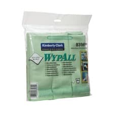 Image of Microfibre Cloth Wypall Green Cleaning Equipment Reusable (PACK OF 6) 8396