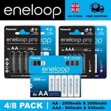 Image of Panasonic Eneloop AA 2000mAh 2500mAh AAA 800mAh 930mAh Rechargeable Batteries