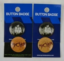 Image of The Beatles Rolling Stones Ramones Hendrix Bowie Official Button Badge Pack Set