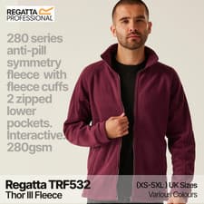 Image of Regatta TRF532 Thor III Fleece| Men's Workwear Outdoor Jacket |XS-5XL| 8 Colours