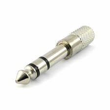 Image of 6.3mm Stereo Jack Plug to 3.5mm Stereo Jack Socket Metal Case - Pack of 5