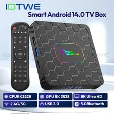 Image of Smart Android 14 Mini TV Box Quad Core 128GB Media Player 8K HD Wifi HDMI 1000M