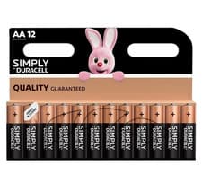 Image of Duracell AA Long Lasting Power Alkaline Battery Economy Pack of 12 Batteries LR6