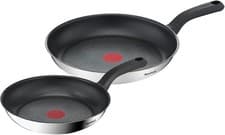 Image of Tefal Comfort Max 24/28cm Stainless Steel Non Stick Frying Pan Set