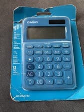Image of Casio MS-20UC-BU Desktop Calculator Basic Blue