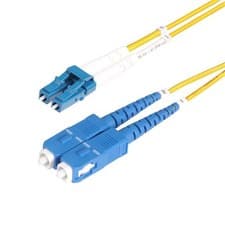 Image of StarTech 10m (32.8ft) LC to SC (UPC) OS2 Single Mode Duplex Fiber Optic Cable...