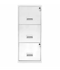 Image of Pierre Henry 3 Drawer Maxi A4 Filing Cabinet 400x400x960mm Bright White
