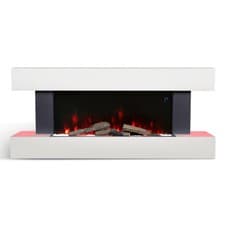 Image of LED Electric Fireplace With Matt Surround Media Flame Entertainment Warm Heater