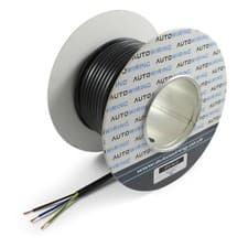 Image of 3 Core Flex Black PVC Flexible Cable 1.0mm2 10 Amp 3183Y Wire Mains Round 240V