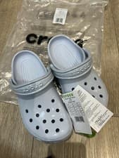 Image of Crocs Ladies Classic High Shine Pale Blue Clogs UK Women Size 4 EU Size 36-37