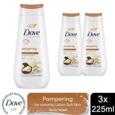 Image of Dove Advanced Care Body Wash Pampering 24Hrs Renewing Micromoisture 225ml, 3pk