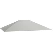 Image of Outsunny 3 x 4m Gazebo Canopy Replacement Gazebo Roof Cover, Light Grey