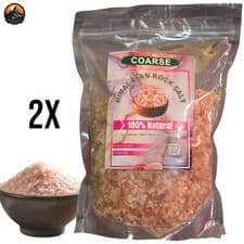 Image of 2X (1kg) Himalayan Pink Coarse , Bath Salt . 100% Organic coarse for all skins