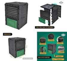 Image of Eco Friendly 300L Gardening Composter Bin Organic Waste Compost Converter Garden