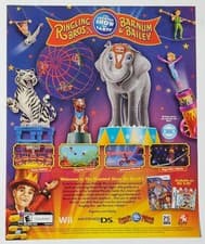 Image of Ringling Bros Barnum & Bailey Wii DS Video Game Ad Print Circus Art 2009