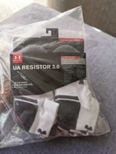 Image of UNDER ARMOUR SOCKS Resistor 3.0 Youth 1-4 Ankle Socks PACK Of 6 Sport, WHITE