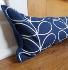Image of Draught Excluder Heavyweight Sand Filled with Cover in Designer Fabrics Freepost