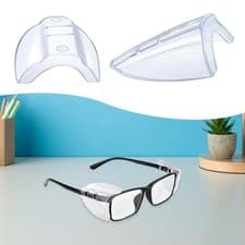 Image of 1 Pair of Flexible Safety Glasses Side Covers with 2 Holes for Protecting