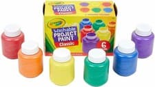 Image of Crayola Washable Kids Paint Set Pack of 6 Bottles 2oz NEW