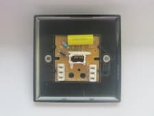 Image of Telephone Socket Brass Extension Classic Brushed + Black Insert Varilight XBTSB