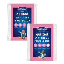 Image of Silentnight Quilted Mattress Protectors 2 Multi Pack Offer Deluxe Soft Cover Pad