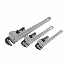 Image of 3PC ALUMINIUM PIPE WRENCH 10INCH, 12INCH, 18INCH