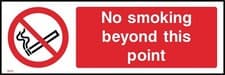 Image of No Smoking beyond this point Sign or Sticker - All Materials & Sizes (PS7)