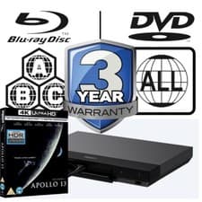 Image of Sony Blu-ray Player UBP-X700 All Zone Code Free MultiRegion 4K & Jaws UHD