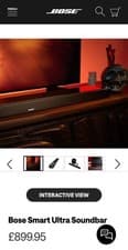 Image of Bose Smart Ultra Soundbar  RRP £900
