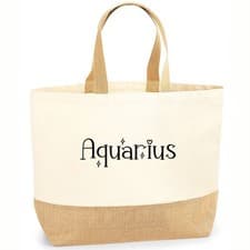 Image of Zodiac Tote Bag: Cotton Canvas Astrology Gift - Horoscope Present