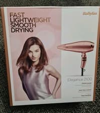 Image of BaByliss Elegance 2100 Ionic Hair Dryer with 3 Heat and 2 Speed Settings New Box