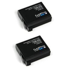 Image of 2x Genuine GoPro Hero4 Black/Silver Rechargeable Battery 100% Official
