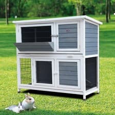 Image of 48" RABBIT / GUINEA PIG HUTCH HUTCHES RUN RUNS BUNNY BUSINESS THE BB-48-DDL-HR