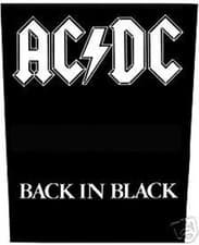 Image of AC/DC back in black 2002 - GIANT BACK PATCH - 36 x 29 cms ANGUS Official BP0613