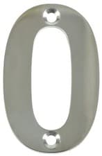 Image of Polished Chrome Door Numbers 2" ( 50 mm ) Black House Flat Apartment Shop