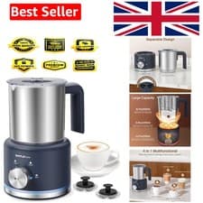 Image of 4-in-1 Electric Milk Frother & Steamer, 500ml - Perfect for Lattes & Cappuccinos