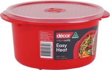 Image of Décor Microsafe 1.5L round Food Container. Microwave, Freezer, Dishwasher Safe a