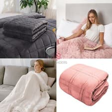 Image of Teddy Fur Weighted Blanket For Anxiety Autism Cosy Super Soft Warm Sensory Throw
