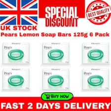 Image of Pears Oil Clear Soap with Lemon Extract 125g Bar X6 (Green)