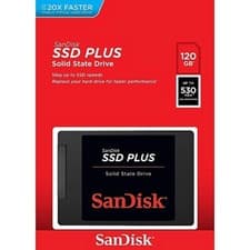 Image of SanDisk  SDSSDA-120G-G27 SSD PLUS Solid State Drive 120 GB ATA III 2.5" -UK