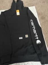 Image of Carhartt Men's XL Black Hoodie Hooded Sweatshirt
