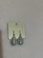 Image of Accessorize Silver Tone Drop Earrings